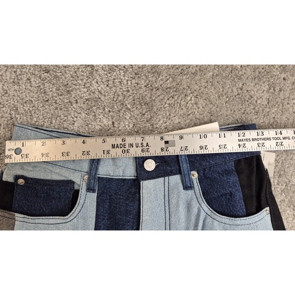 NWT Urban Outfitters BDG Patchwork High Rise Baggy Jeans Women 26x31 Boho Hippie - Picture 10 of 13